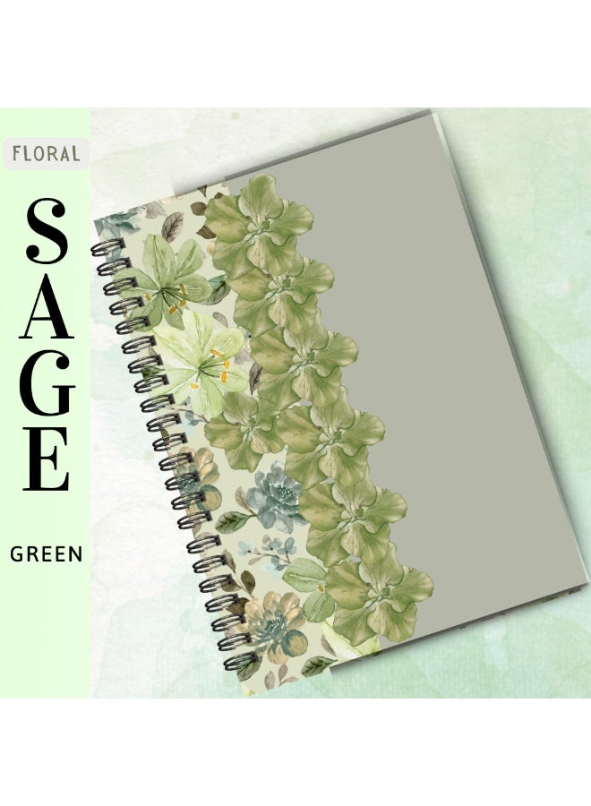 5 دفاتر ملاحظات مزخرفة بالزهور بأنواع مختلفة | تصميم أنيق | ورق فاخر للاستخدام المكتبي والشخصي | الإمارات العربية المتحدة. - Image 1