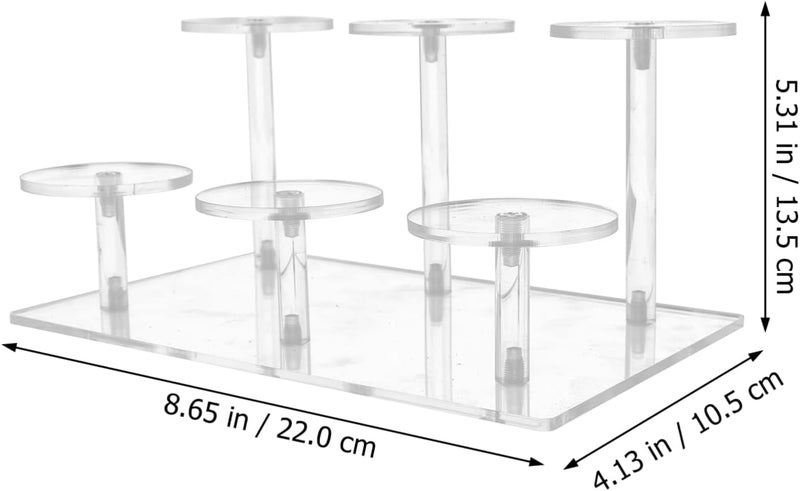 klarako Shelf Jewelry Organizer Tray Desktop Perfume Rack Organizer Jewelry Organizer Stand Perfume Tray Bracelet Display Stand Cosmetic Organizer Rack up Dressing Table Acrylic - Image 3