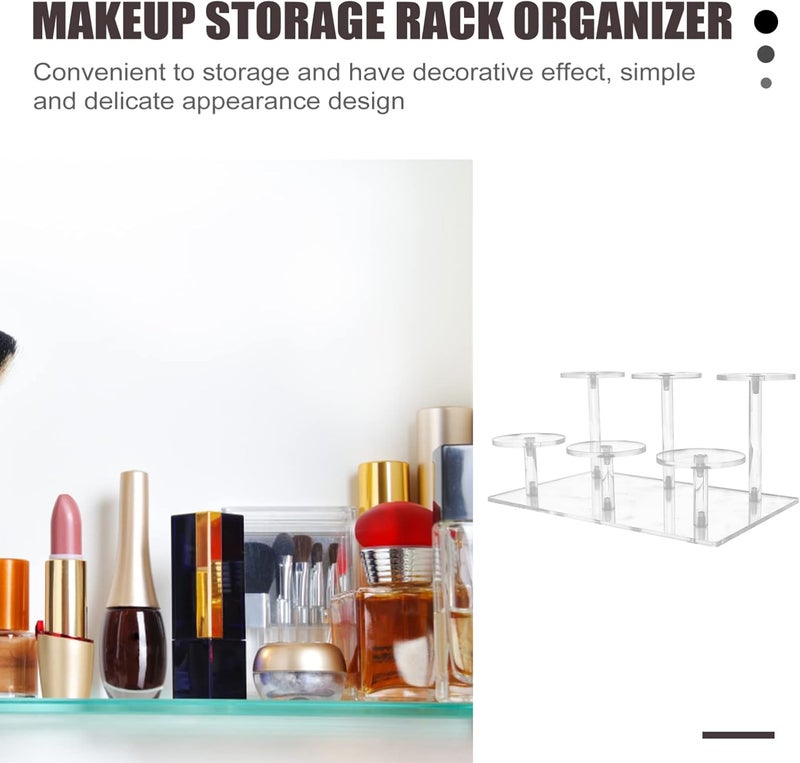 klarako Shelf Jewelry Organizer Tray Desktop Perfume Rack Organizer Jewelry Organizer Stand Perfume Tray Bracelet Display Stand Cosmetic Organizer Rack up Dressing Table Acrylic - Image 4