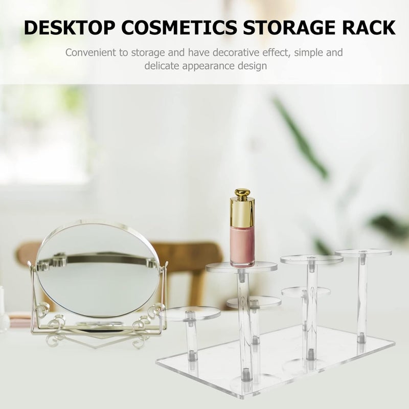 klarako Shelf Jewelry Organizer Tray Desktop Perfume Rack Organizer Jewelry Organizer Stand Perfume Tray Bracelet Display Stand Cosmetic Organizer Rack up Dressing Table Acrylic - Image 5