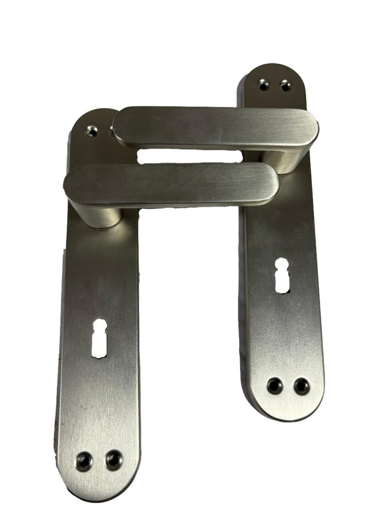 Stainless Steel Room Door Handle Set – Modern Interior Lever Handles, Reversible Fit