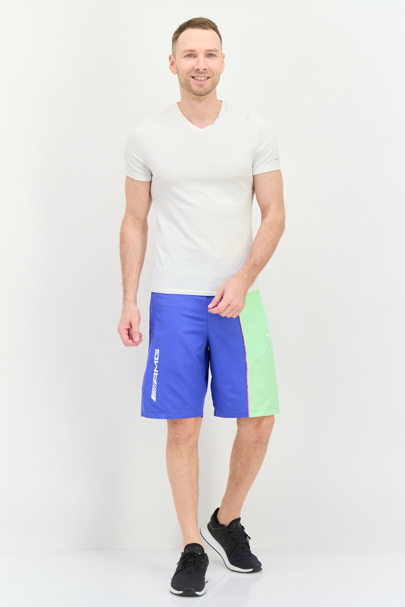 Puma x Mercedes AMG Men Sportswear Fit Training Shorts, Blue - Image 4