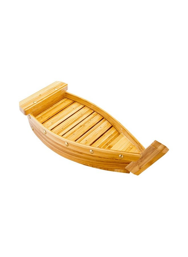 Restaurantware-17.3 Inch Sushi Boat Serving Tray, 1 Durable Sushi Boat - Sturdy, Easy To Clean, Bamboo Sushi Wooden Boat, Large, For Sushi Or Appetizers - Image 2