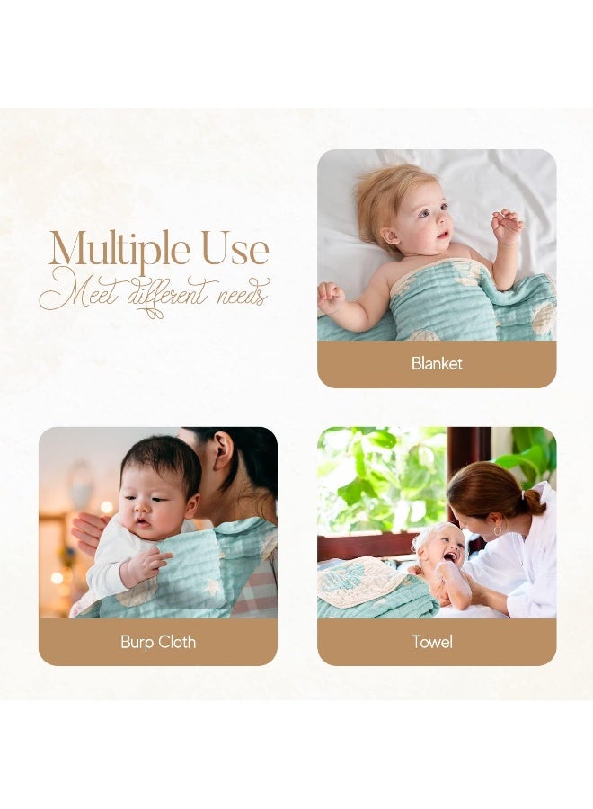 HardNok Ultra-Soft Muslin Baby Hooded Towel - 32 x 32 Inches, Ideal for Bath & Beach, Suitable for Both Boys & Girls from Newborns to Toddlers - Image 5