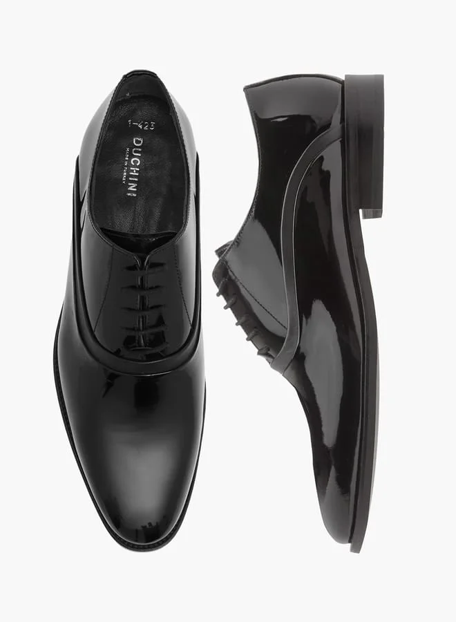 DUCHINI Mens Solid Lace-Up Oxford Shoes