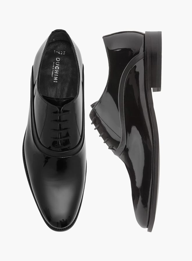 DUCHINI Mens Solid Lace-Up Oxford Shoes - Image 2