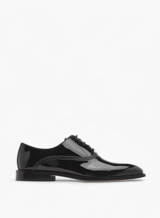 DUCHINI Mens Solid Lace-Up Oxford Shoes - Image 1