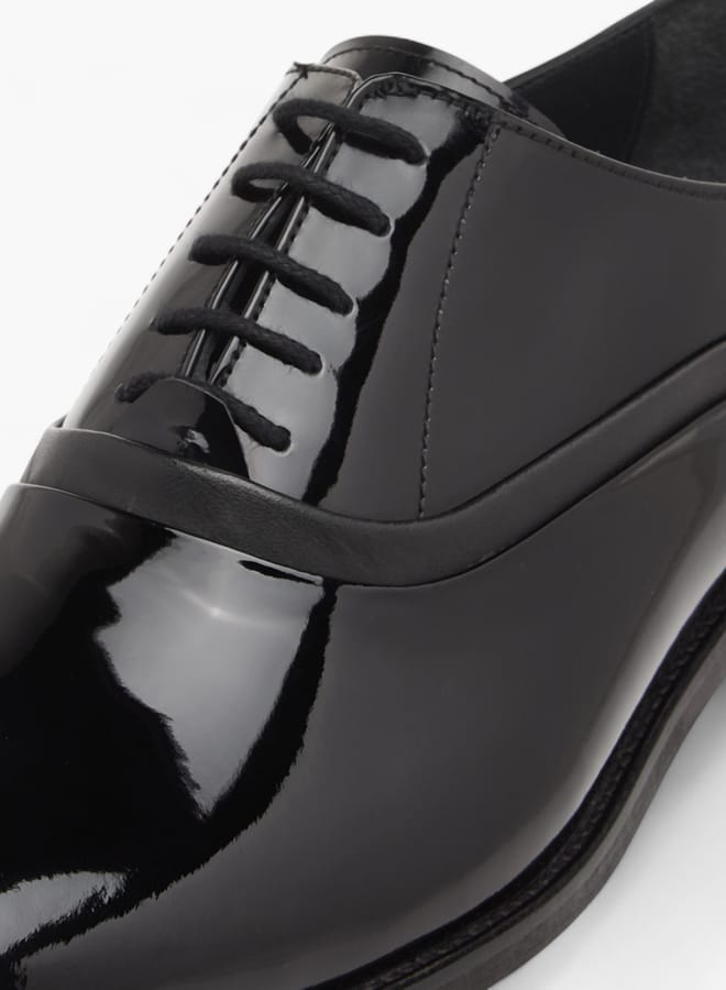 DUCHINI Mens Solid Lace-Up Oxford Shoes - Image 4