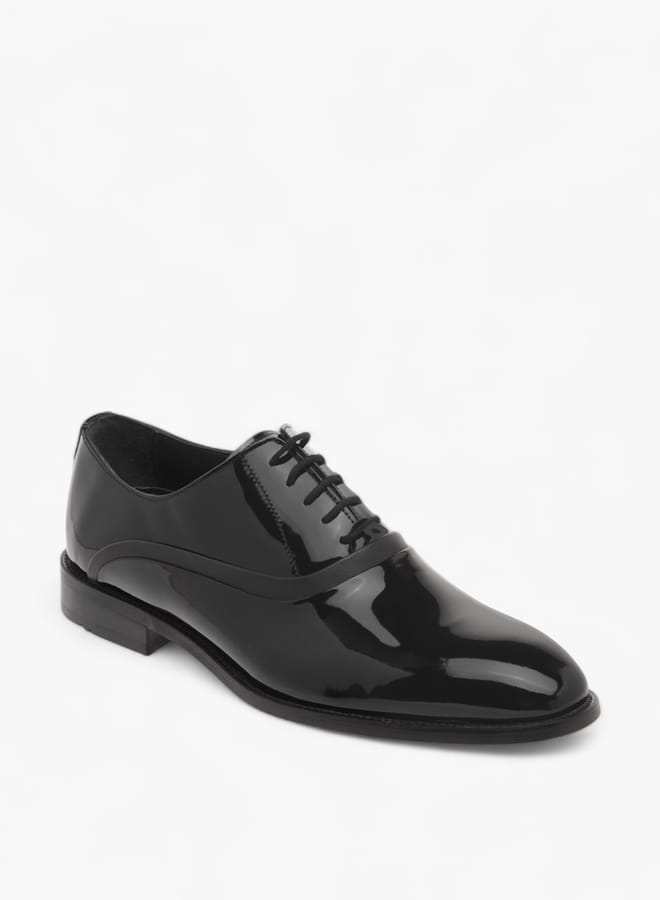 DUCHINI Mens Solid Lace-Up Oxford Shoes - Image 3