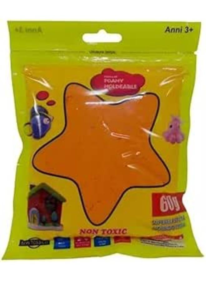 Moldable Non Toxic Foamy Bag 60g Didactic (Orange) 