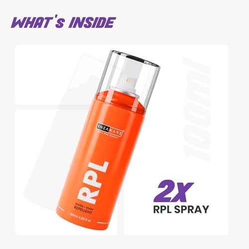 SNEAKARE 100ml RPL Spray for Shoes (Pack of 2) - Shoe Protector Spray - Stain & Water Repellent Sneaker Protector - Waterproof Spray for Shoes - Works On Leather, Suede, Nubuck & Canvas - Image 3