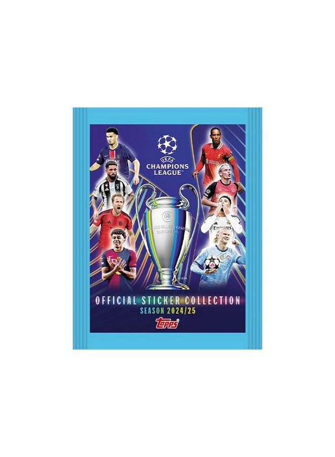 Topps Topps UEFA Champions League Stickers 24/25 - Starter Pack - Contains an 80 Page Sticker Album and 3 Packets (18 Stickers), one of which is a Lucky Packet with an Extra Special Shiny Sticker Inside!  - Image 2