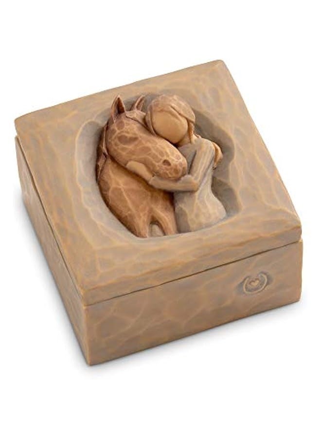 NIBEMINENT Quiet Strength, Always There for Me, Expresses Love for Horses with Message of Friendship and Caring, For Jewelry, Sculpted Hand-Painted Keepsake Box - Image 1