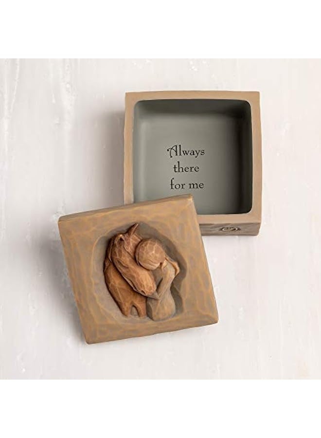 NIBEMINENT Quiet Strength, Always There for Me, Expresses Love for Horses with Message of Friendship and Caring, For Jewelry, Sculpted Hand-Painted Keepsake Box - Image 4