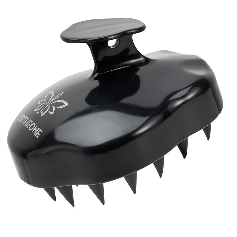 Hair Scalp Massager Shampoo BrushSoft Silicone Hair Scrub Brush for Wet Dry Hair Relax Scalp Reduce DandruffPromote Hair GrowthScalp Scrubber Hair Care Tools for Shower Black