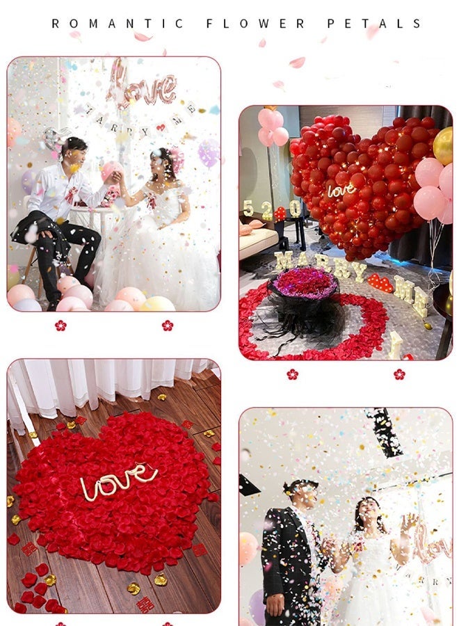 800 بتلة وردة صناعية لتزيين المشاهد الرومانسية، مناسبة لديكور حفلات الزفاف، حفلات أعياد الميلاد، وحفلات توديع العزوبية، 5×5.5 سم - Image 2