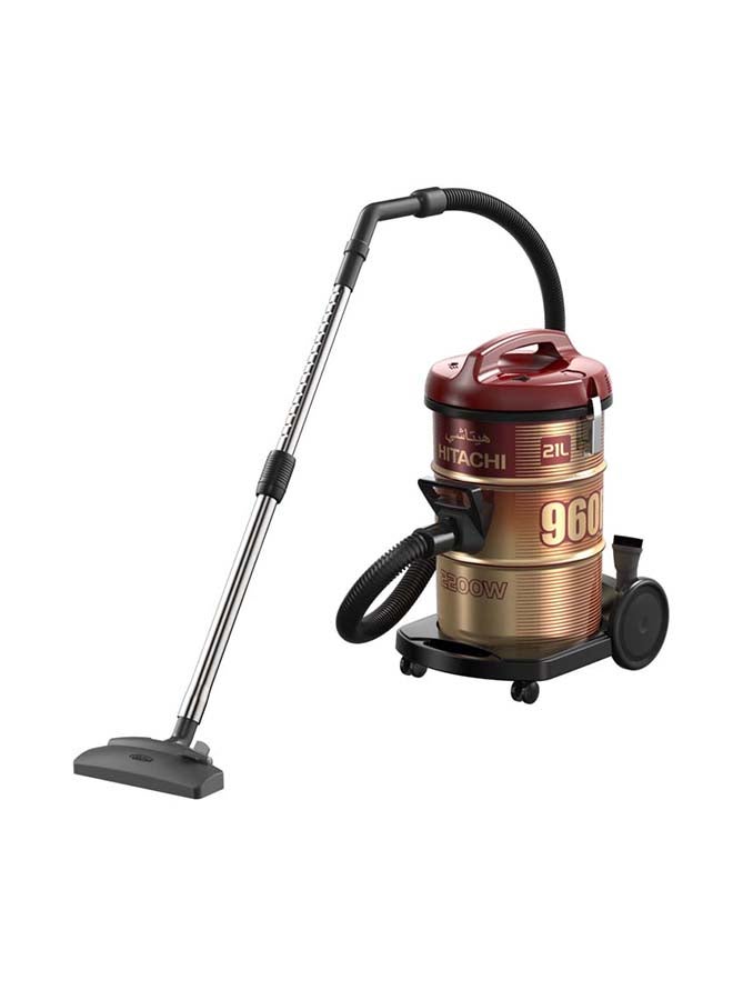هيتاشي مكنسة كهربائية بأسطوانة معدنية 21 L 2200 W CV-960F SS220 WR متعدد الألوان - Image 1