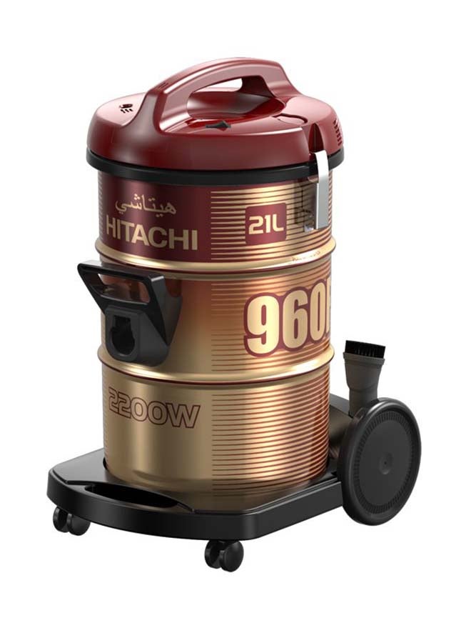 هيتاشي مكنسة كهربائية بأسطوانة معدنية 21 L 2200 W CV-960F SS220 WR متعدد الألوان - Image 2