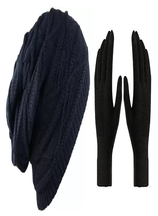 ATABZ Black Winter Skull caps with Gloves Combo Pack - Image 1
