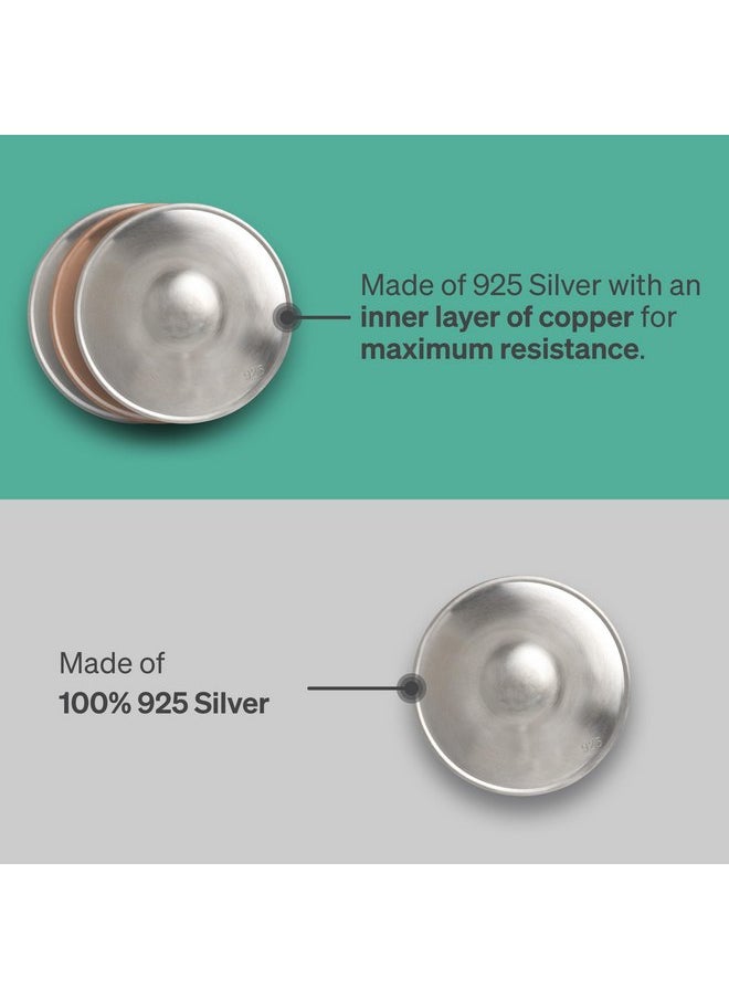 Love Noobs The Original Silver Nursing Cups, LoveNoobs Silver Nipple Covers Breastfeeding, 925 Grade Silver Layered Tri-Laminate Nipple Shields for Nursing Newborn, XL Silver Nipple Shield, Baby Essentials  - Image 3