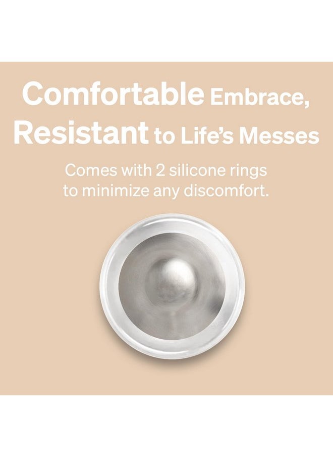 Love Noobs The Original Silver Nursing Cups, LoveNoobs Silver Nipple Covers Breastfeeding, 925 Grade Silver Layered Tri-Laminate Nipple Shields for Nursing Newborn, XL Silver Nipple Shield, Baby Essentials  - Image 4