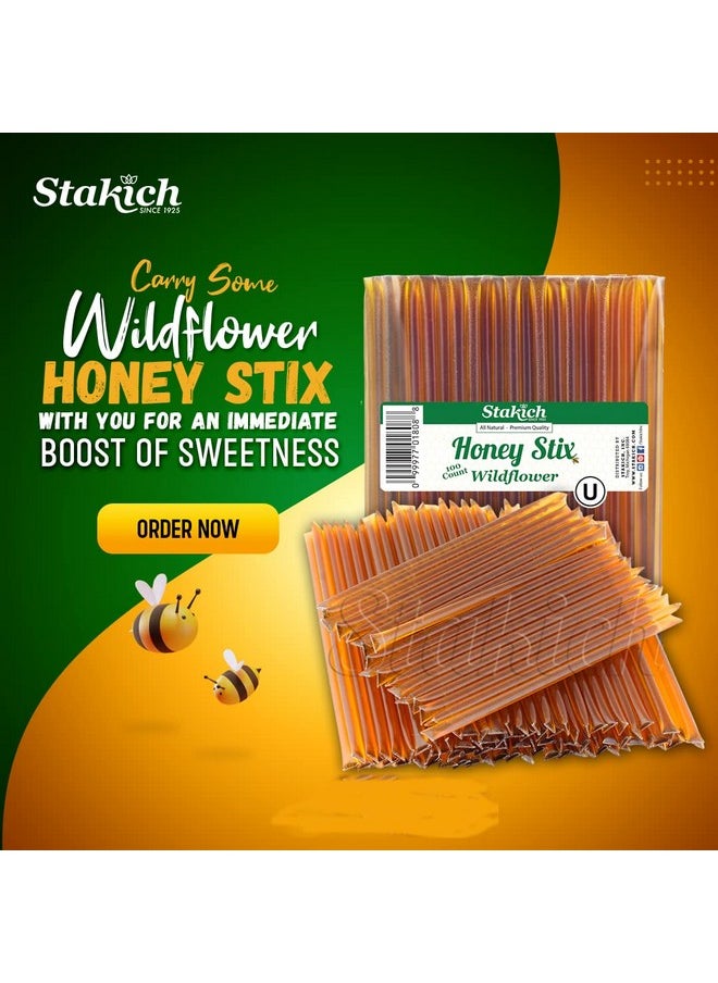 Stakich - Stakich Wildflower Honey Stix (100 Stix) - Image 1