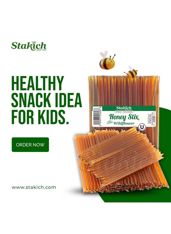 Stakich - Stakich Wildflower Honey Stix (100 Stix) - Image 1