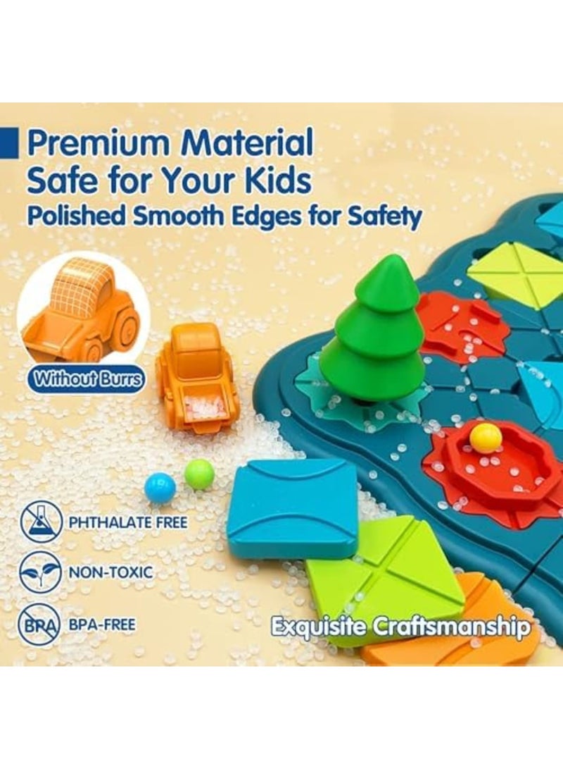 SYOSI Kids Toys STEM Board Games, Smart Logical Road Builder Brain Teasers Puzzles Games for 3 to 4 5 6 7 Year Old Boys Girls, Gifts for Ages 3-5 4-8 Preschool Classroom Learning - Image 5