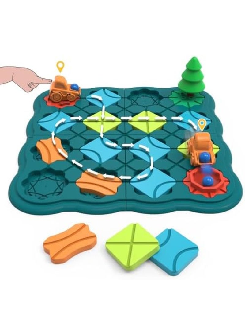 SYOSI Kids Toys STEM Board Games, Smart Logical Road Builder Brain Teasers Puzzles Games for 3 to 4 5 6 7 Year Old Boys Girls, Gifts for Ages 3-5 4-8 Preschool Classroom Learning - Image 1