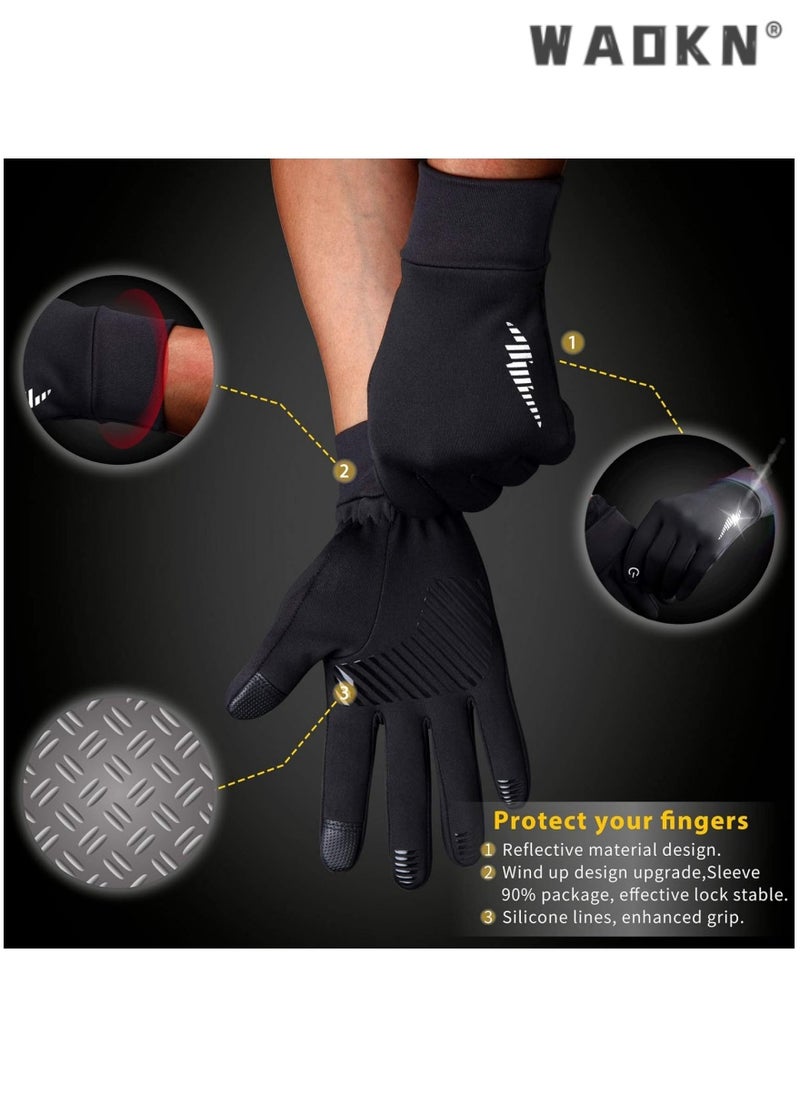 WAOKN Comfortable Warm And Non-slip Design Winter Gloves For Men And Women Touch Screen Gloves Cold Weather Warm Gloves Antifreeze Work Gloves Suitable For Running Driving Cycling Working Hiking  - Image 3