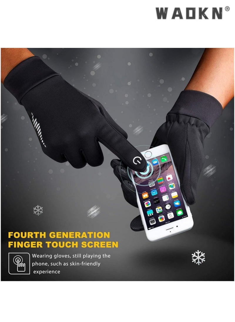 WAOKN Comfortable Warm And Non-slip Design Winter Gloves For Men And Women Touch Screen Gloves Cold Weather Warm Gloves Antifreeze Work Gloves Suitable For Running Driving Cycling Working Hiking  - Image 2