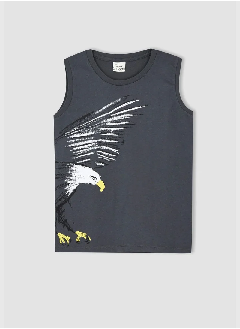 DeFacto Regular Fit Sleeveless Eagle Print Vest