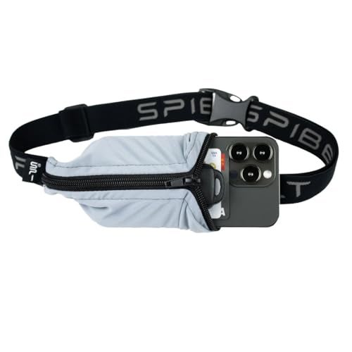 SPIbelt Running Belt Original for Women Men Phone Holder for Running Running Fanny Pack Running Waist Pack Adjustable Fits All Phones Made from Recycled Materials Seafoam with Black Zipper - Image 1