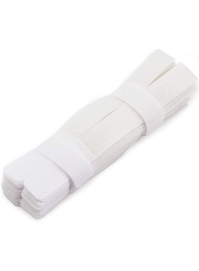 S-TOP 50pcs Cable Ties Reusable Fastening Wire Organizer Cord Rope Holder 7 Inch (White) (White) - Image 1
