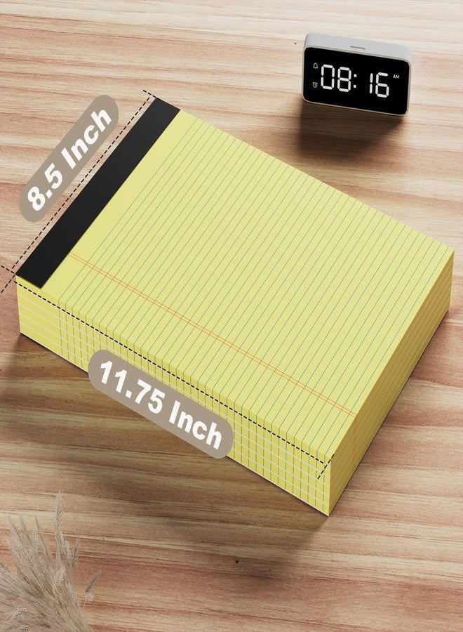 AILZFEI 12 Pack Yellow Legal Pads 8.5 x 11.75 College Ruled Yellow Legal Pad 30 Sheets Note Pads Double-Sided Printing Notepads Perforated Writing Pad with 38 Blue Horizontal Line - Image 2
