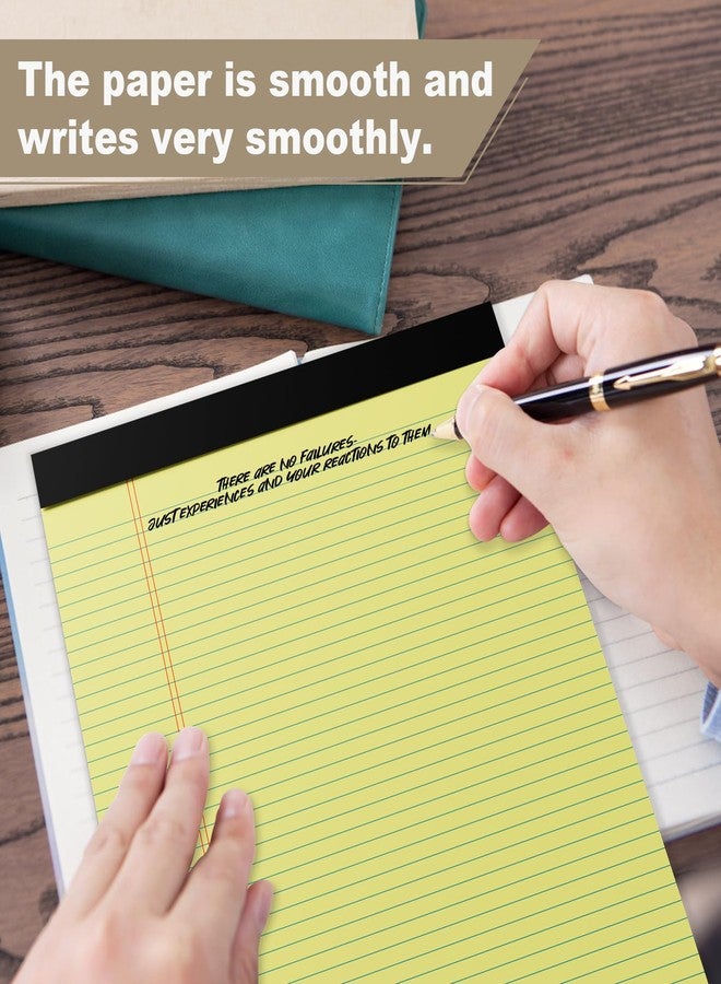 AILZFEI 12 Pack Yellow Legal Pads 8.5 x 11.75 College Ruled Yellow Legal Pad 30 Sheets Note Pads Double-Sided Printing Notepads Perforated Writing Pad with 38 Blue Horizontal Line - Image 4
