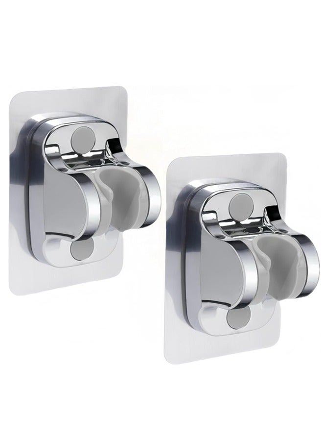 2 PCS Large Wall Mount Strong Adhesive Waterproof Handheld Shower Holder,Shower Head Holder - Image 1
