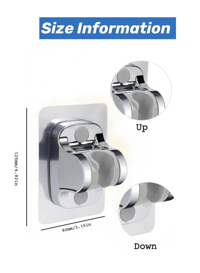 2 PCS Large Wall Mount Strong Adhesive Waterproof Handheld Shower Holder,Shower Head Holder - Image 2