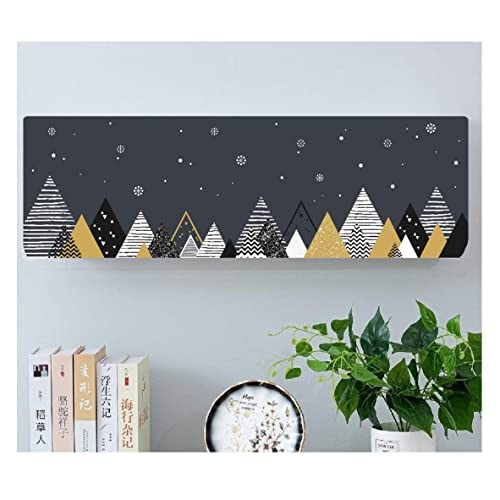 DARSHANAM WORLD Polyester Printed Air Conditioning Dust Cover Folding Designer Ac Cover For Indoor Split Ac 1.5 Ton (97 X 31 X 21 .5 Cm ) (Triangle) - Image 1
