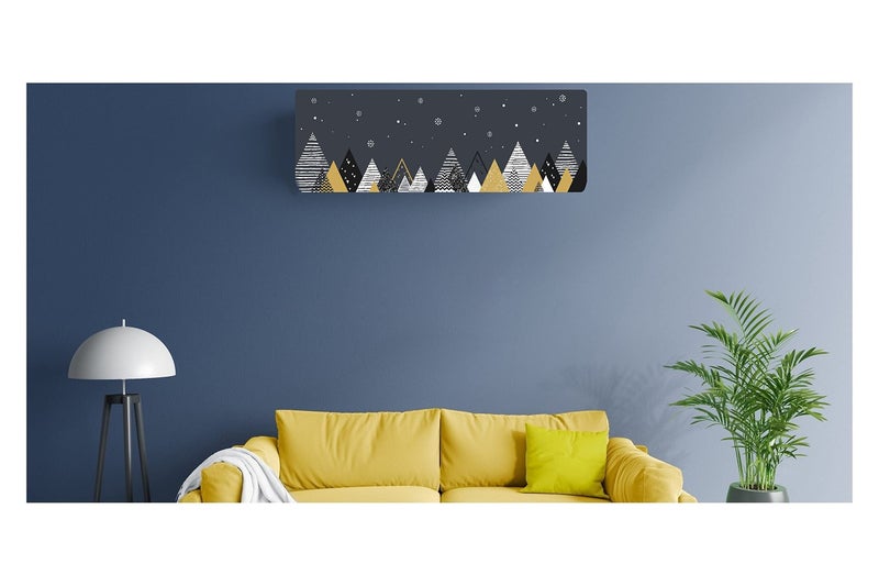 DARSHANAM WORLD Polyester Printed Air Conditioning Dust Cover Folding Designer Ac Cover For Indoor Split Ac 1.5 Ton (97 X 31 X 21 .5 Cm ) (Triangle) - Image 4