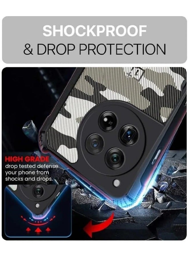 General Compatible with OnePlus 12 5G Case, Camouflage Design Hard Back Heavy Duty Translucent Shockproof Bumper Phone Cover  - Image 2