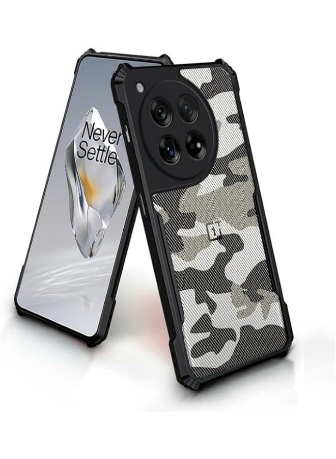 General Compatible with OnePlus 12 5G Case, Camouflage Design Hard Back Heavy Duty Translucent Shockproof Bumper Phone Cover  - Image 1