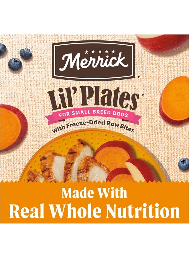 ميريك طعام جاف للكلاب الصغيرة من Merrick Lil' Plates خالي من الحبوب، مصنوع من الدجاج والبطاطا الحلوة مع قطع نيئة - كيس 10.0 رطل - Image 3