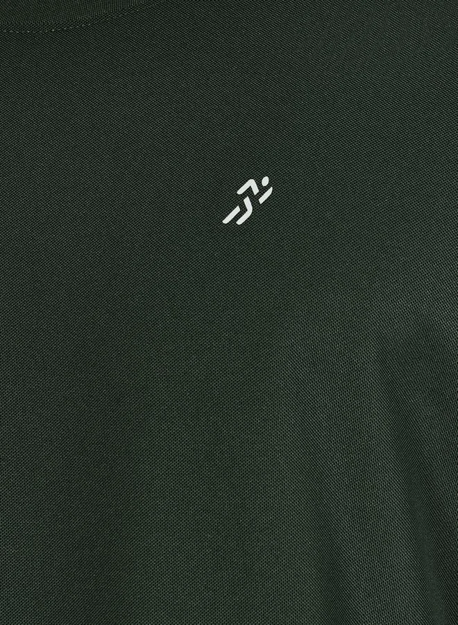 Styli Micro Pique Knit Oversized T-Shirt with Reflective Logo
