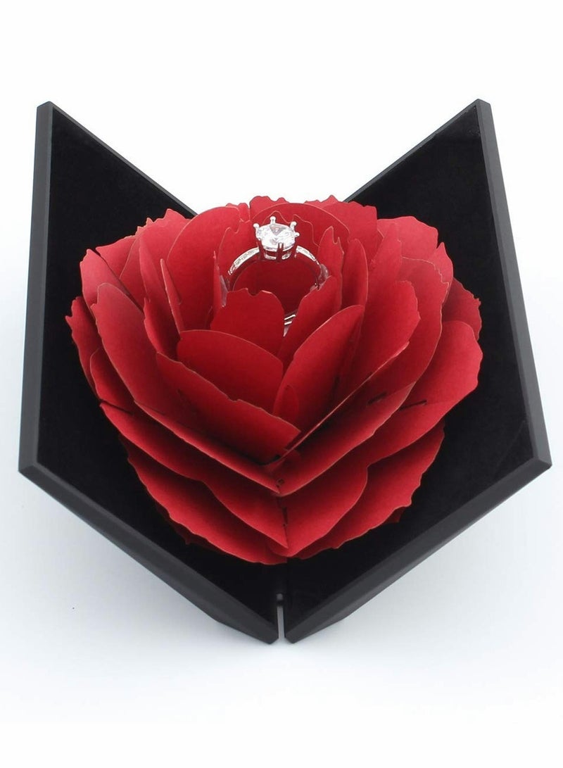 Elegant Rose Jewelry Box for Rings and Accessories Stylish Storage Solution - Image 1
