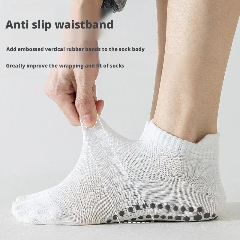 Men's Yoga Socks Non-Slip Cotton Short Socks for Fitness and Training - Image 4