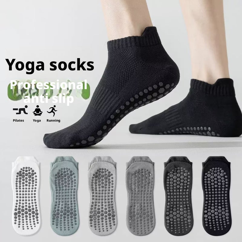 Men's Yoga Socks Non-Slip Cotton Short Socks for Fitness and Training - Image 2