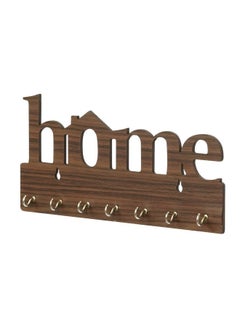 Webelkart Webelkart Premium Home Keys Wooden Key Holder (29 cm x 13.5 cm x 0.4 cm, Wood) 7 Hook - Decorative Items for Home Decor (Brown)  - Image 3