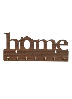 Webelkart Webelkart Premium Home Keys Wooden Key Holder (29 cm x 13.5 cm x 0.4 cm, Wood) 7 Hook - Decorative Items for Home Decor (Brown)  - Image 5