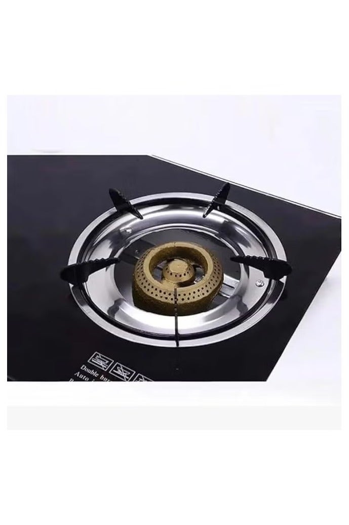 Denx 3 Burner Gas Stove with Auto Ignition – Portable Tabletop Glass Top Gas Cooktop with Cast Iron Burners & Sturdy Pot Holders - Image 3